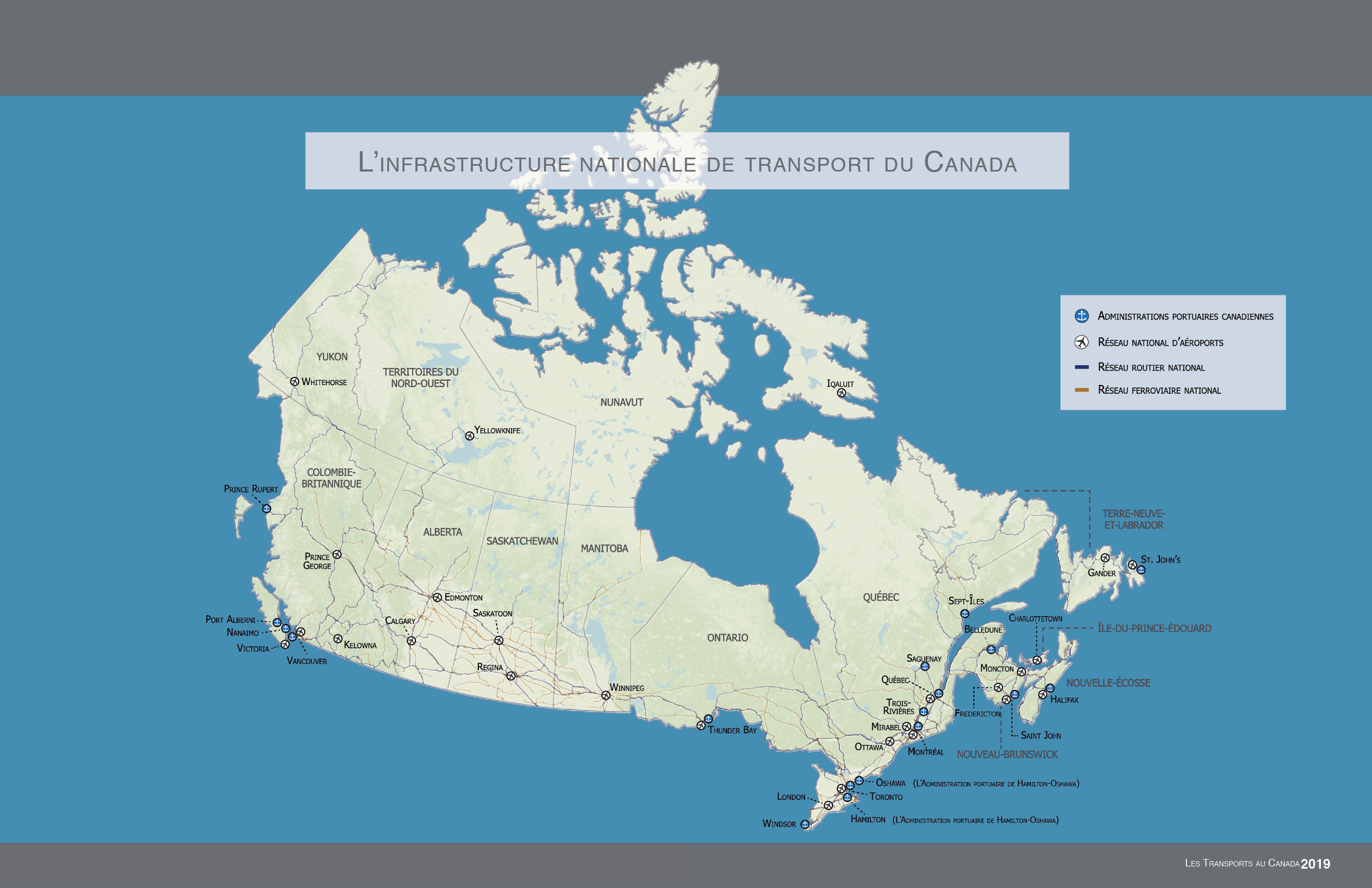 Carte - L’infrastructure nationale de transport du Canada