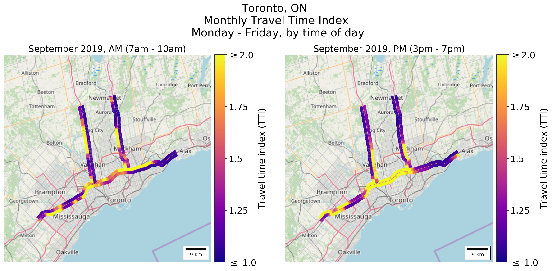 Map - Urban mobility Toronto