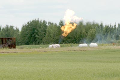 Figure 5 - Flamme initiale dans la partie vapeur