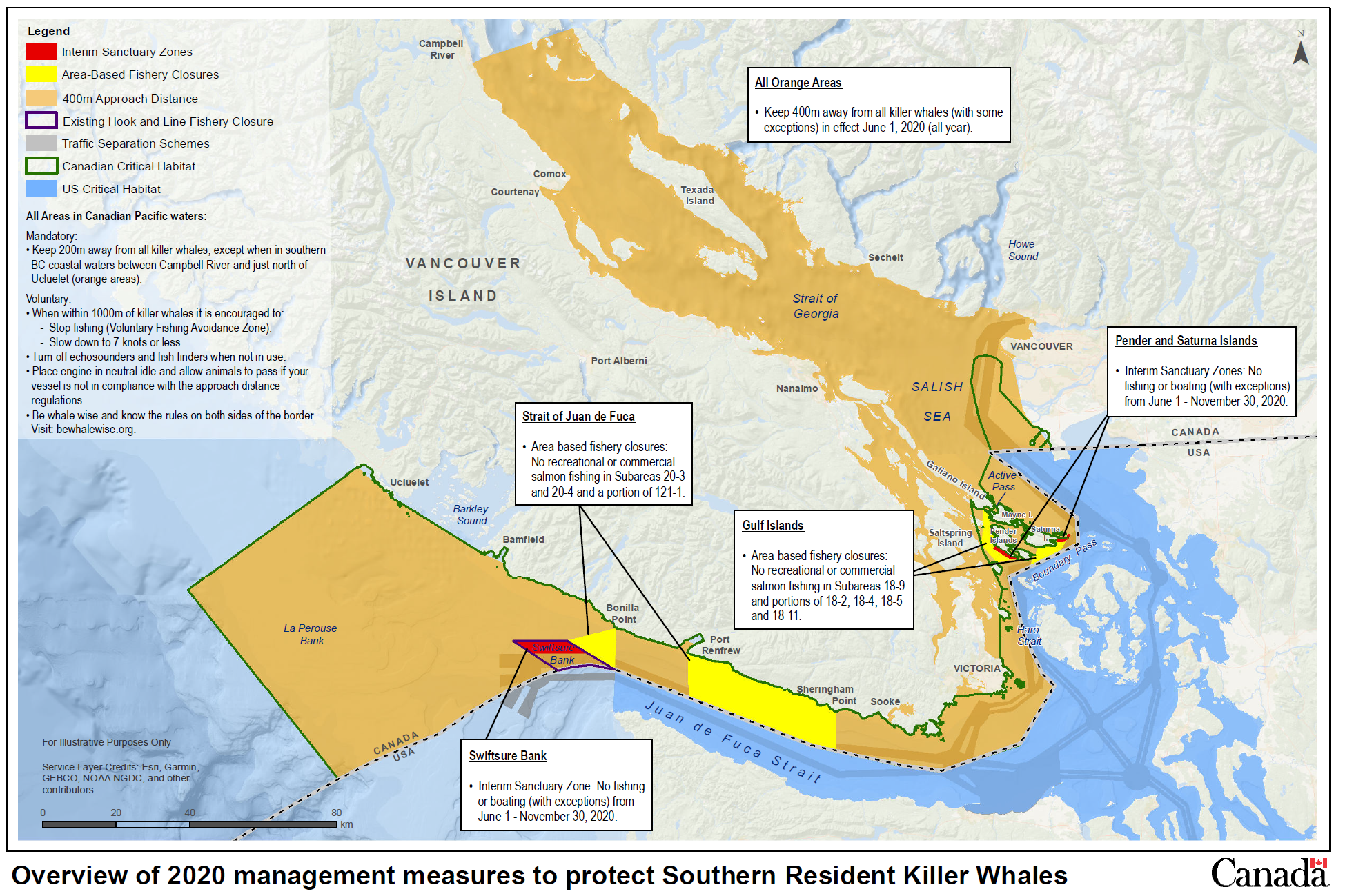 Overview of 2020 management measures to protect Southern Resident Killer Whales