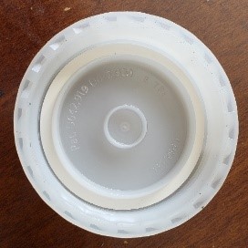Lid without vent - inside view