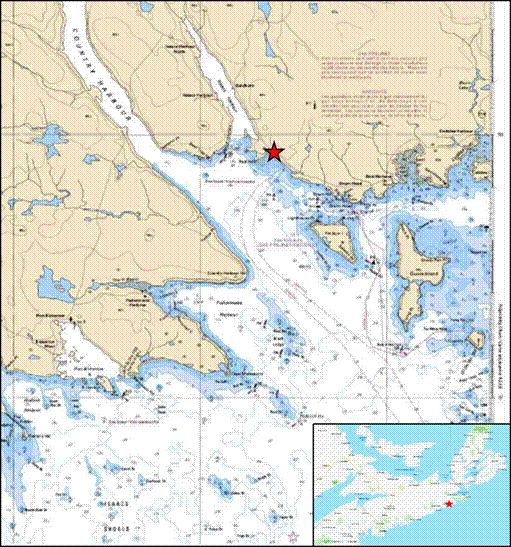 Proposed location of Goldboro LNG project