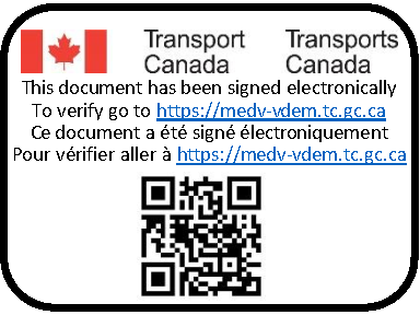 Stamp found on electronic documents with a QR code to access the MEDV tool website