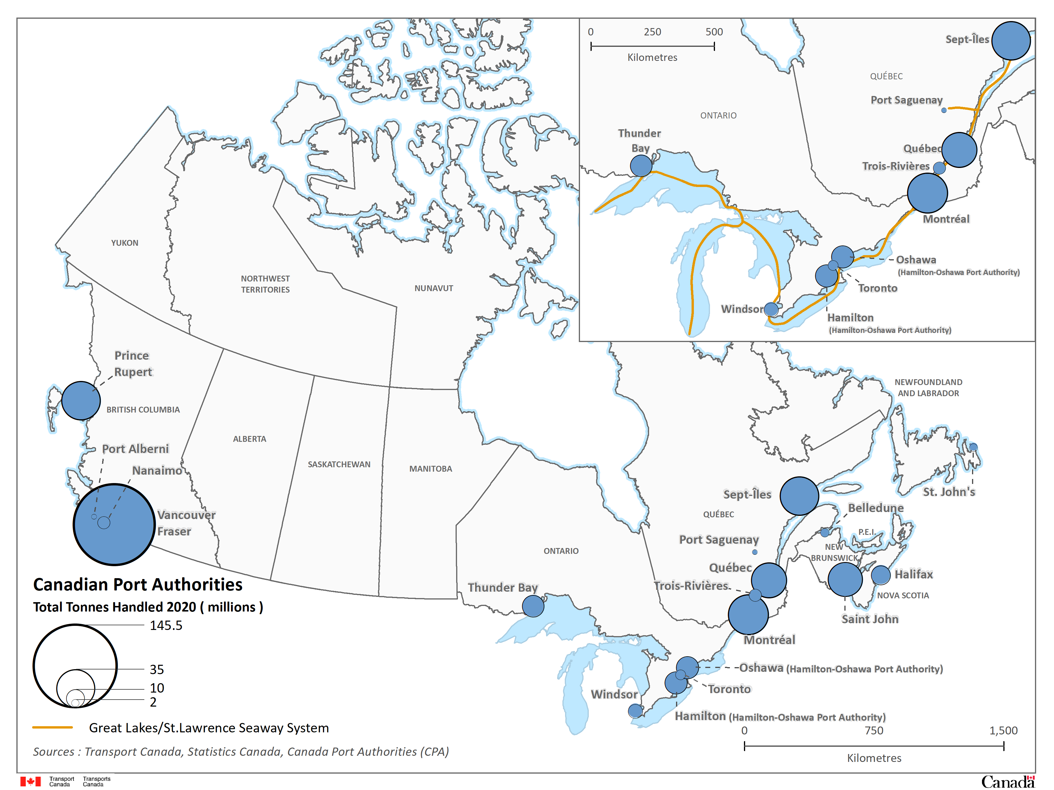 Map 5 - Canadian Port Authorities