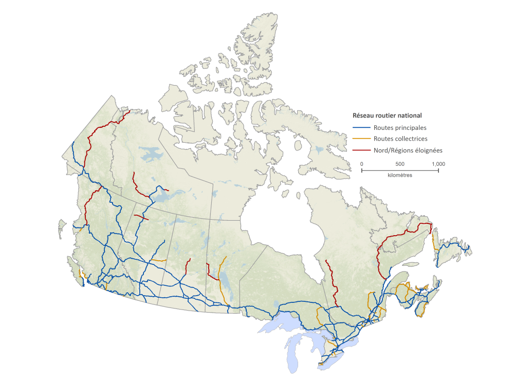 Carte - Réseau routier du Canada