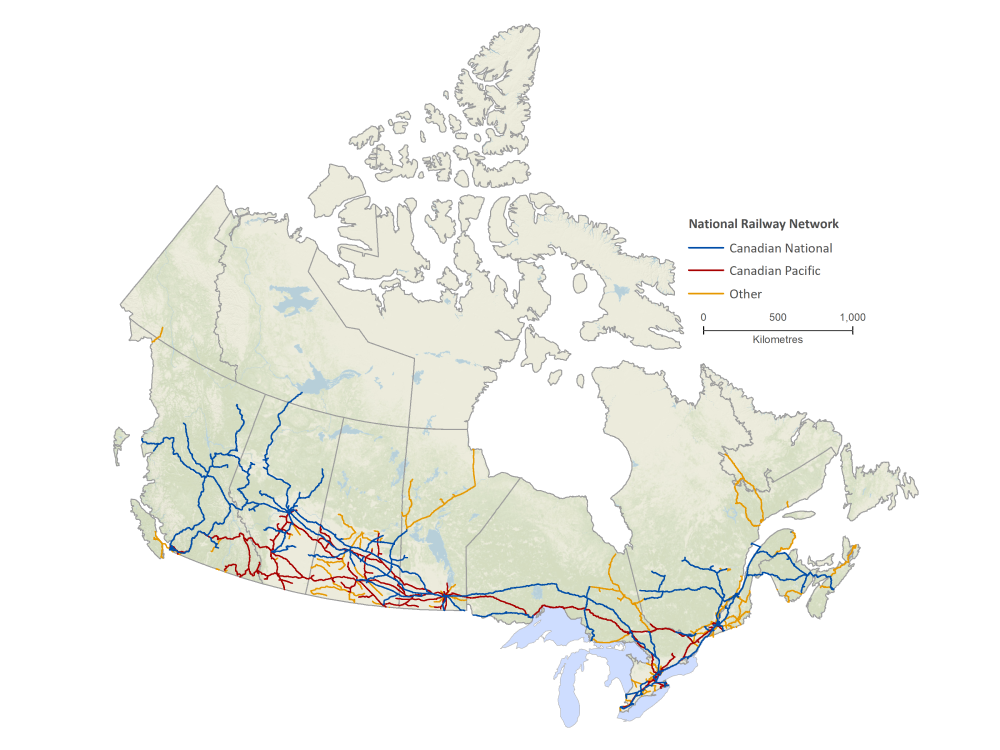 Canada's rail network - National Railway Network