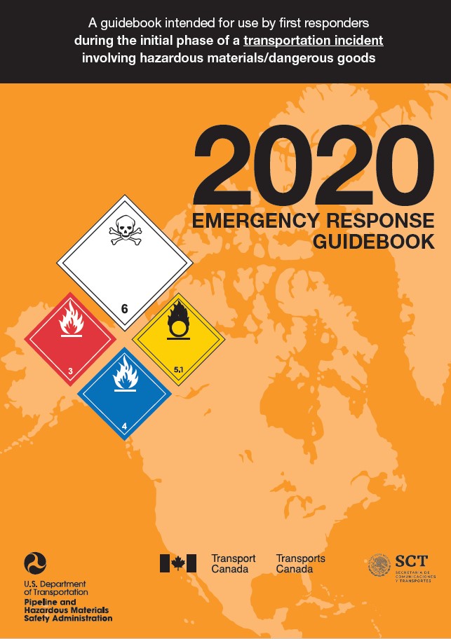 Cover of the 2020 Emergency Response Guidebook