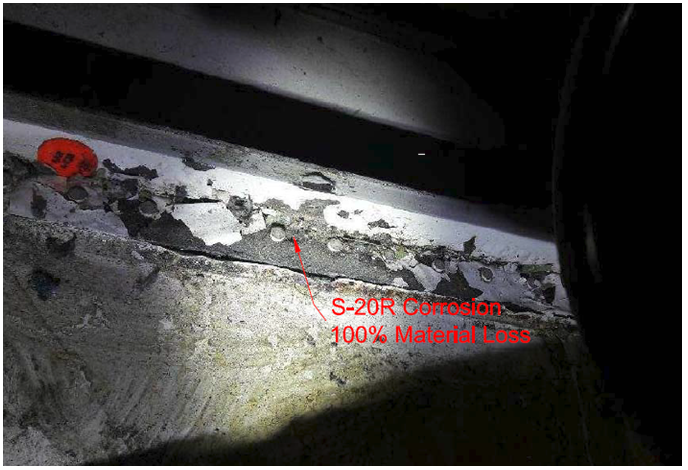 Figure 3: Closeup of corrosion