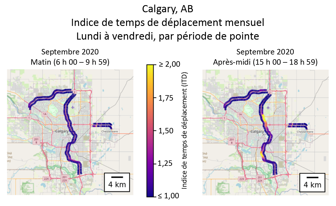 Carte - Mobilité urbaine Calgary 2020