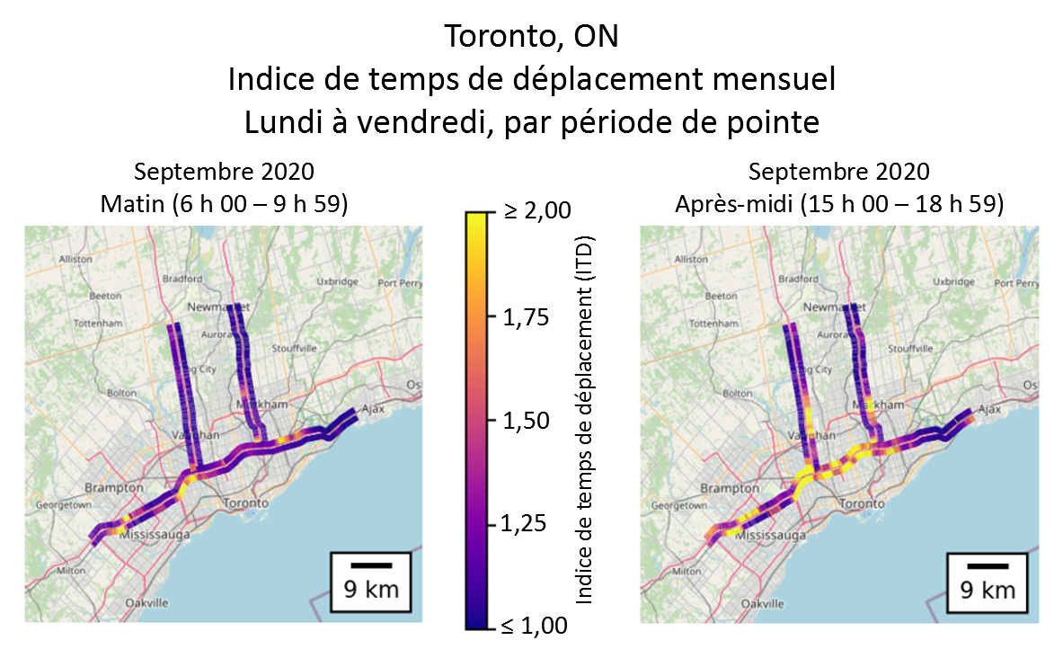 Carte - Mobilité urbaine Toronto 2020