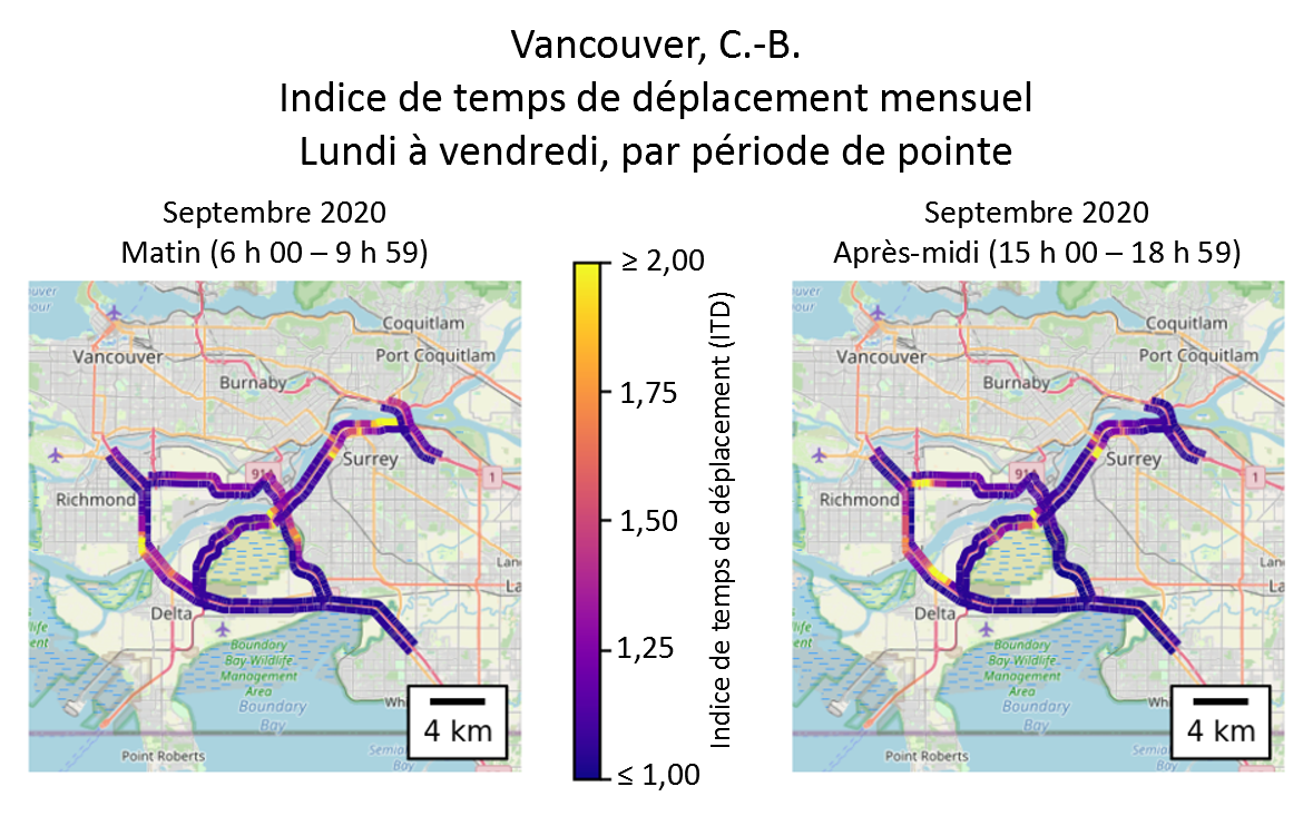 Carte - Mobilité urbaine Vancouver 2020