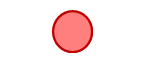 Cercle rouge avec bordure rouge foncé