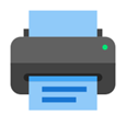 An illustration of a desktop printer outputting a print