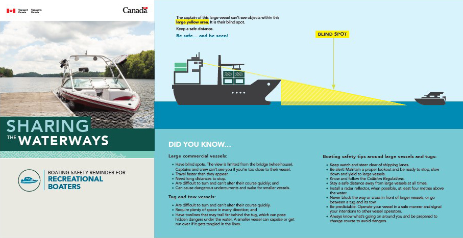 PDF download: Sharing the Waterways - Boating Safety Reminder for Recreational Boaters
