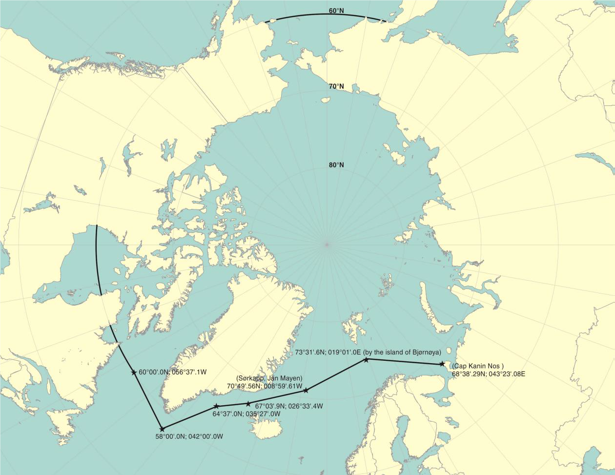 Figure 2 – Maximum extent of Arctic waters application