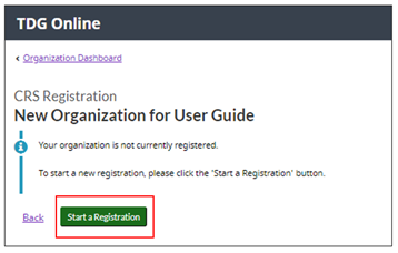 Start a Registration