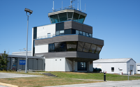 Control tower of the Port Hardy Airport.