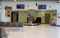 Interior of the Port Hardy Airport.