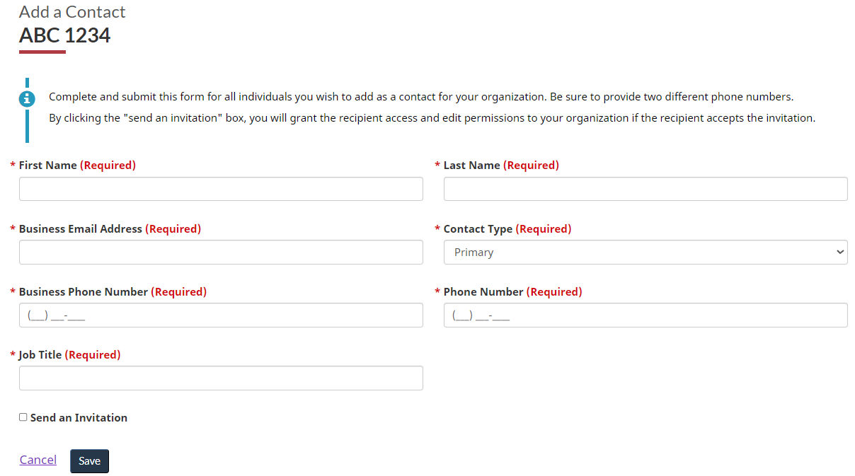 Add a Contact form