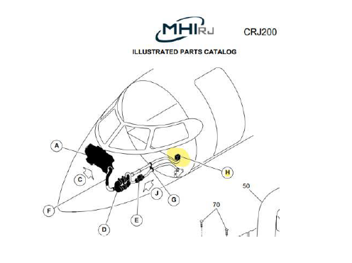 MHIRJ Illustrated Parts Catalog diagram showing the location of the filter