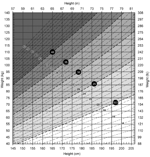 Chart 1 - Body Mass Index (BMI)