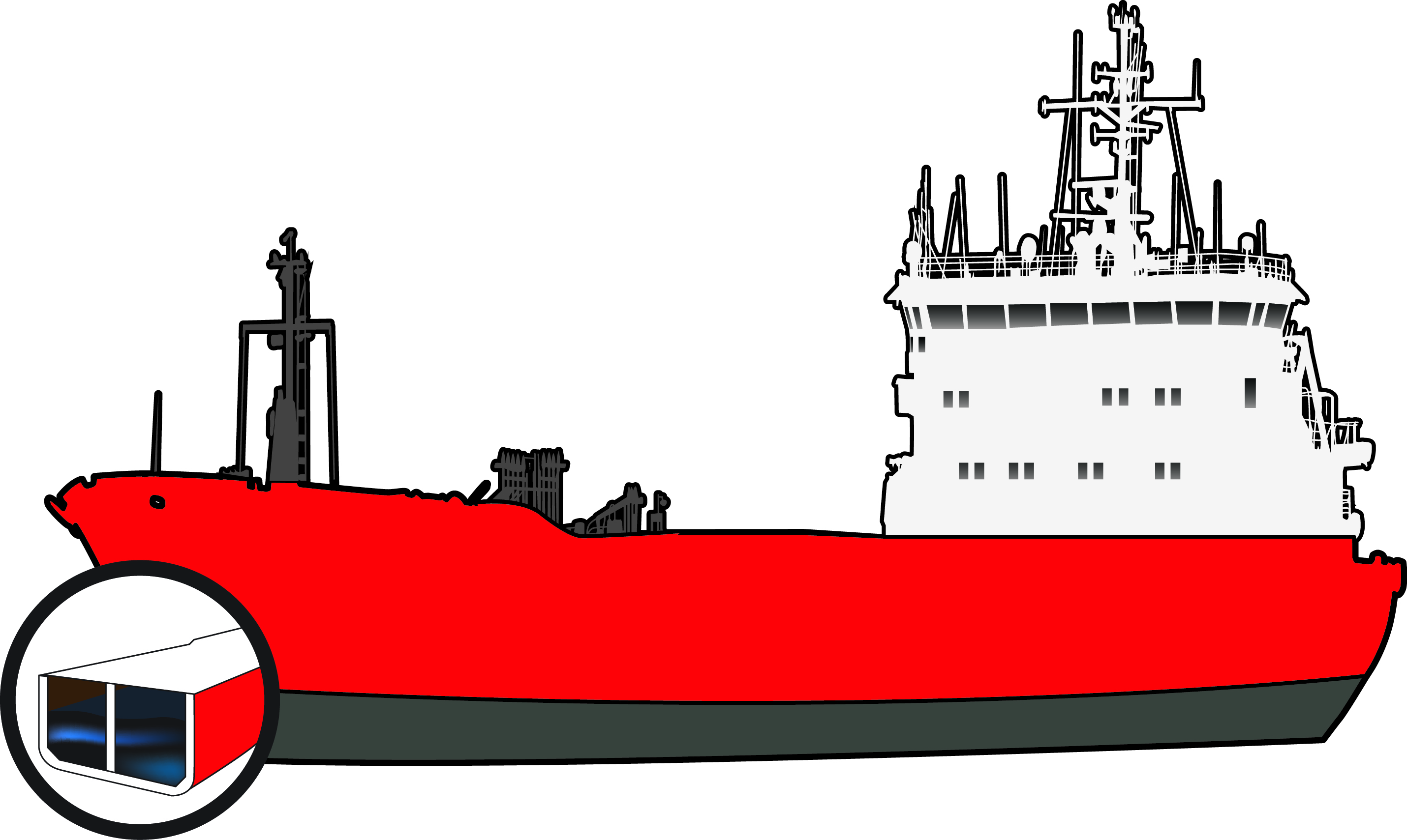 Illustration of a double hull