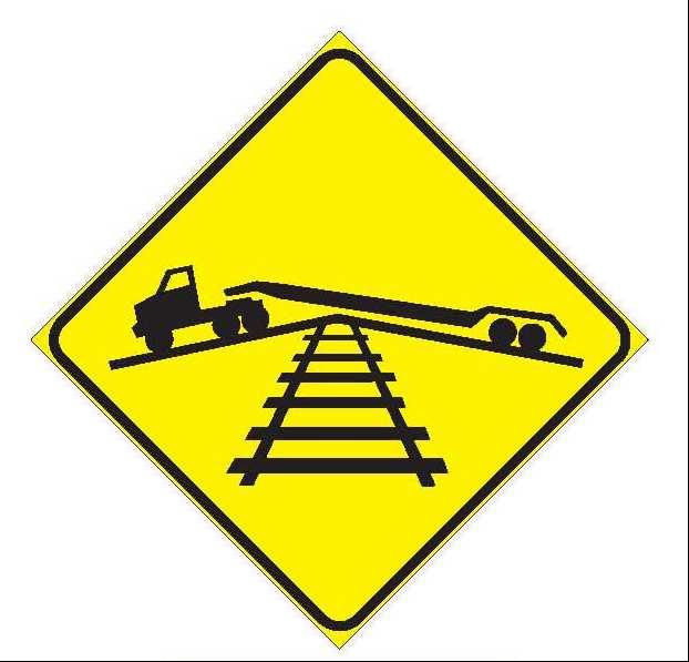 Low Ground Clearance at Railway Crossing Sign (WA‑52)