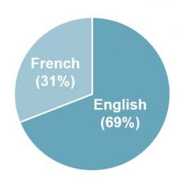 French (31%) - English (69%)