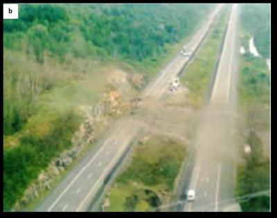 Figure 2-5 b) Site d'un accident de camion d'explosifs à Walden, Ontario
